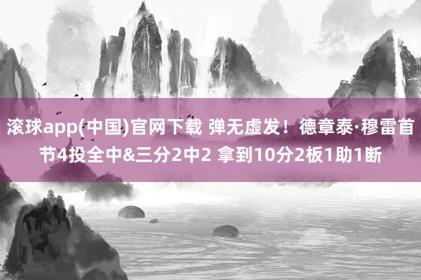 滚球app(中国)官网下载 弹无虚发！德章泰·穆雷首节4投全中&三分2中2 拿到10分2板1助1断