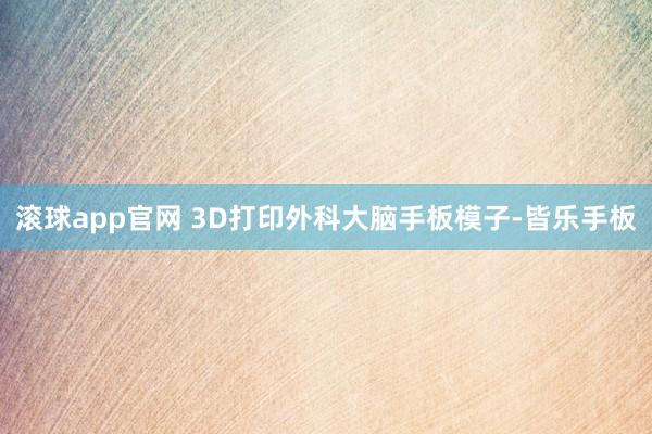 滚球app官网 3D打印外科大脑手板模子-皆乐手板