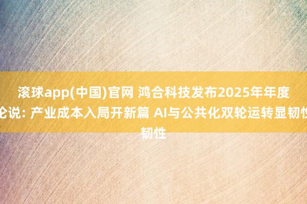 滚球app(中国)官网 鸿合科技发布2025年年度论说: 产业成本入局开新篇 AI与公共化双轮运转显韧性