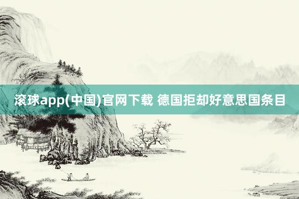 滚球app(中国)官网下载 德国拒却好意思国条目