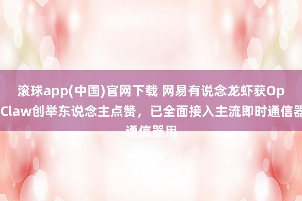 滚球app(中国)官网下载 网易有说念龙虾获OpenClaw创举东说念主点赞，已全面接入主流即时通信器用