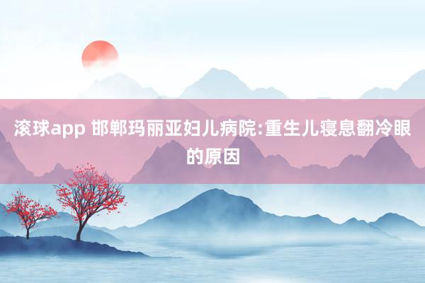 滚球app 邯郸玛丽亚妇儿病院:重生儿寝息翻冷眼的原因