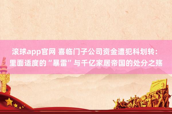 滚球app官网 喜临门子公司资金遭犯科划转: 里面适度的“暴雷”与千亿家居帝国的处分之殇