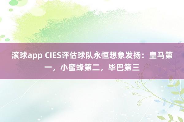 滚球app CIES评估球队永恒想象发扬：皇马第一，小蜜蜂第二，毕巴第三