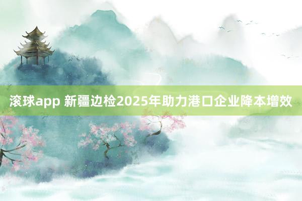滚球app 新疆边检2025年助力港口企业降本增效
