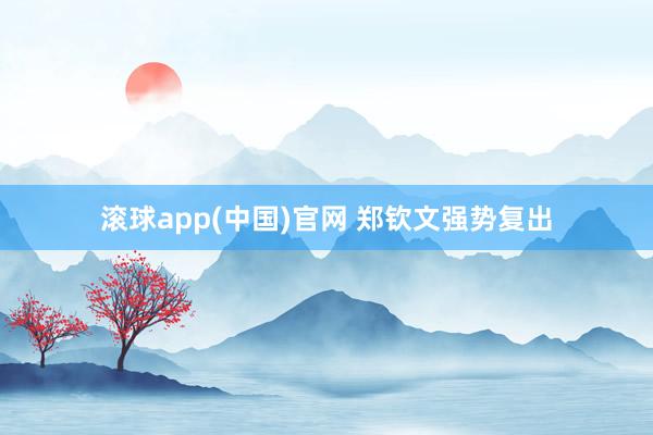 滚球app(中国)官网 郑钦文强势复出
