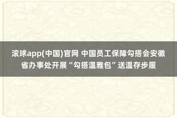 滚球app(中国)官网 中国员工保障勾搭会安徽省办事处开展“勾搭温雅包”送温存步履