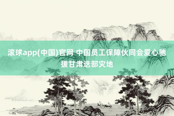 滚球app(中国)官网 中国员工保障伙同会爱心驰援甘肃迭部灾地