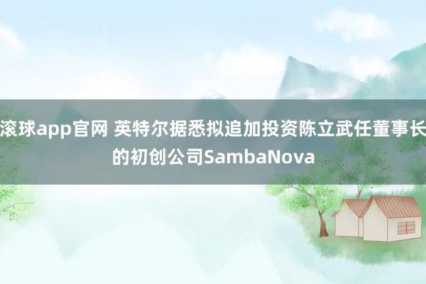 滚球app官网 英特尔据悉拟追加投资陈立武任董事长的初创公司SambaNova