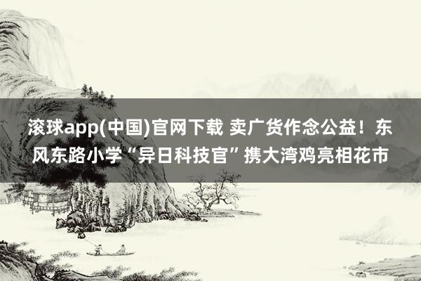 滚球app(中国)官网下载 卖广货作念公益！东风东路小学“异日科技官”携大湾鸡亮相花市