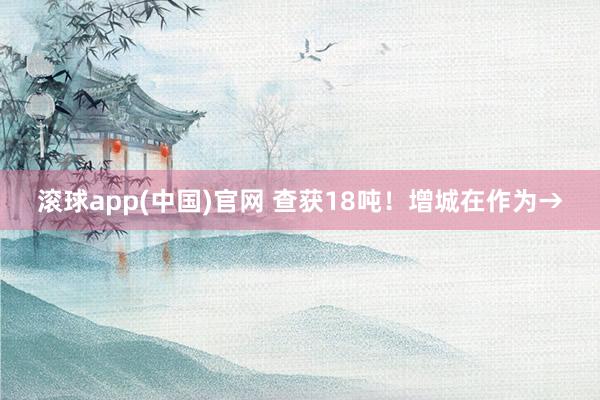 滚球app(中国)官网 查获18吨！增城在作为→