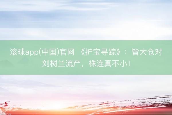 滚球app(中国)官网 《护宝寻踪》:皆大仓对刘树兰流产,株连真不小!
