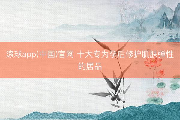 滚球app(中国)官网 十大专为孕后修护肌肤弹性的居品