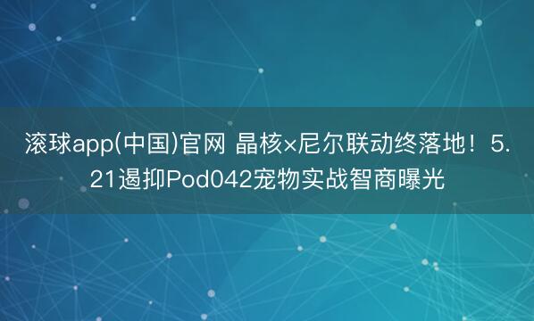 滚球app(中国)官网 晶核×尼尔联动终落地！5.21遏抑Pod042宠物实战智商曝光