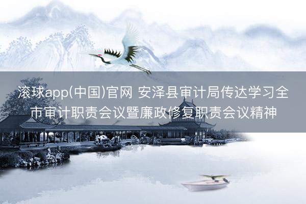 滚球app(中国)官网 安泽县审计局传达学习全市审计职责会议暨廉政修复职责会议精神