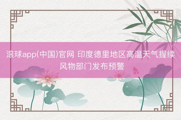 滚球app(中国)官网 印度德里地区高温天气握续 风物部门发布预警