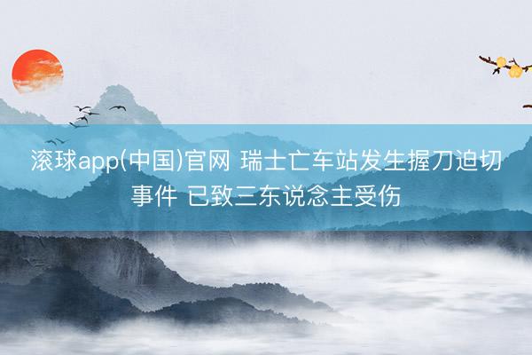 滚球app(中国)官网 瑞士亡车站发生握刀迫切事件 已致三东说念主受伤