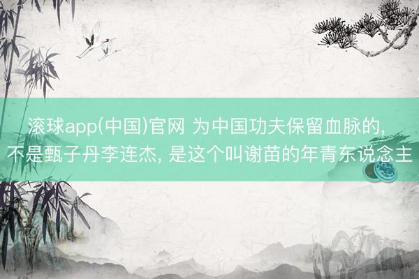 滚球app(中国)官网 为中国功夫保留血脉的， 不是甄子丹李连杰， 是这个叫谢苗的年青东说念主