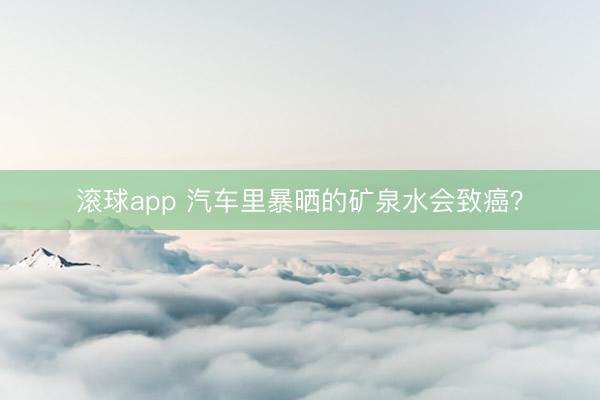 滚球app 汽车里暴晒的矿泉水会致癌?